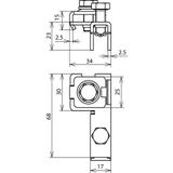Kompletny zacisk do taśmy 540 901, drut 6-8 mm/4-25 mm2, stal nierdzewna NIRO