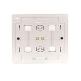 Simon 54 Gniazdo poczwórne Schuko n/t z przesłonami wersja skandynawska 16A szybkozłączka srebrny ma