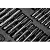 Narzynki i gwintowniki, zestaw 31 szt., wkładka