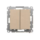 Simon 55 Przycisk zwierny podwójny zwierny bez piktogramu szybkozłączka Szampański mat