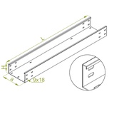 KZWP600H100/3 Korytko wzmocnione 1,5 mm