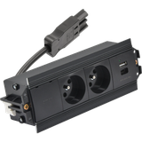 SIMON 480 TS48-510E20B00-44 Indesk 2 gn. typ E + ładowarka USB typ A+C; złącze w układzie Wieland; c