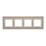 Simon 54 Nature Ramka 4-krotna Nature-Beton AL BETONE IP20/IP44* (*IP44-należy zastosować zestaw uszczelek DUN4) DRN4/91 KONTAKT