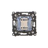 Simon 55 Przycisk zwierny pojedynczy zwierny bez piktogramu szybkozłączka Szampański mat