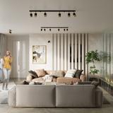 Plafon NERO 6 czarny/złoty