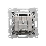 Simon 55 Gniazdo antenowe R-TV-SAT końcowe/zakończeniowe 1x Wejście: 5 MHz÷2,4 GHz Aluminium mat TASK.01/143 TASK.01/116 KONTAKT