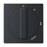 FUTURE Pokrywa z pokrętłem i nadrukiem czarny matowy