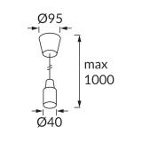 Wisząca oprawa oświetleniowa VOLTA WHITE E27