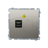 Simon Basic Gniazdo światłowodowe / optyczne pojedyncze SC/APC satynowy