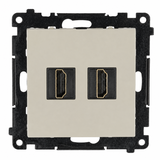 Simon 55 Gniazdo HDMI 2.1 podwójne kaszmirowy TGHDMI221.01/142