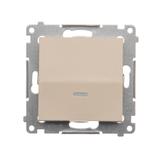 Simon 54 Łącznik schodowy z podświetleniem LED bez piktogramu 10A 250V szybkozłączka kremowy DW6L.01/X/41 KONTAKT