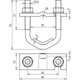 Zacisk kabłąkowy do zbrojenia 16-48/6-10, 16-48/30-40 mm, stal nieocynk.