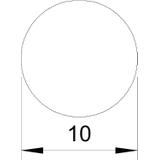 RD 10/ALU, PRZEWODY OKR.Z ALUMINIUM 10MM