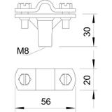 168/DIN-K, UCHWYTY PRZEWODOWE RD8-10 M8