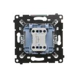 Simon 55 Łącznik pojedynczy jednobiegunowy z podświetleniem LED szybkozłączka Aluminium mat TW1L.01/143 KONTAKT