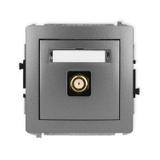 DECO Mechanizm gniazda antenowego pojedynczego typu F (SAT) pozłacany grafitowy