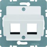 BERKER B.3/B.7 Płytka czołowa do gniazda modularnego Krone biały/aks 14641909 HAGER