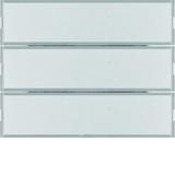 BERKER KNX e/s K.x Przycisk potrójny z polem opis. z diodami LED RGB i czujnikiem temperatury aluminium 80163774 HAGER