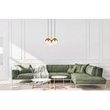 OPRAWA SUFITOWA ABIES, 7597, AC220-240V, 50/60Hz, 3*E27, IP20, POTRÓJNA, ZŁOTA
