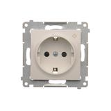 Simon 54 Gniazdo Schuko z przesłonami 16A z. śrub. antybakteryjny biały