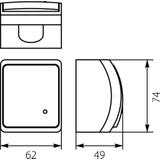 VW-5L Koala Łącznik dzwonek podświetlany n/t IP44 brąZ-155-52 61.347 OPATÓWEK