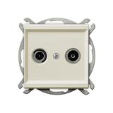 SONATA Gniazdo RTV przelotowe 10-dB - kolor ecru