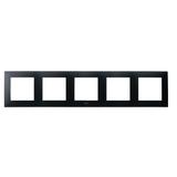 SZAFIR Ramka pięciokrotna do łączników IP-44 - kolor czarny metalik