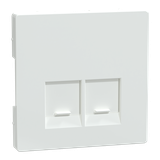Merten, D-Life, płytka centralna gniazda 2xRJ45, biały