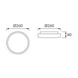 Plafoniera SOLA LED 12W 4000K