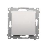 Simon 54 Przycisk pojedynczy zwierny bez piktogramu 16A z. śrub. srebrny mat
