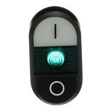 Przycisk podwójny I-0 zielone pole podświetlany MPD17-11G