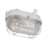 OVAL 100 7063NB oprawa oświetleniowa, 100W, E27, IP54, klosz szklany, stalowa osłona, podstawa bakel A1230 ORNO