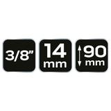 Klucz do świec 3/8," 14 x 90 mm