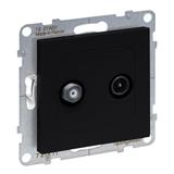 SUNO - Gniazdo TV-R-SAT - końcowe - 2 przewody - 1.5 dB, Czarny, Legrand