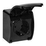 Gniazdo pojedyncze 2P+Z Schuko AQUATIC IP44 czarny OR-OE-7105(GS)/B ORNO