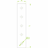 Łącznik ceownika Grubość 6,0 mm LCP4 662400 BAKS