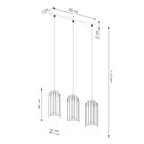 Lampa wisząca BRINA 3L biała