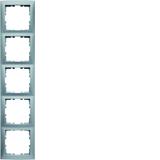 BERKER B.Kwadrat Ramka pięciokrotna aluminium mat lakierowana 5310158994 HAGER