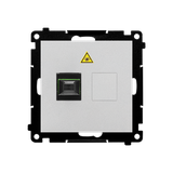 Simon 55 Gniazdo światłowodowe / optyczne pojedyncze SC/APC Aluminium mat TGS1.01/143 KONTAKT