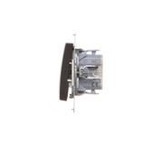 Simon 54 Łącznik dwubiegunowy 10A szybkozłączka brąz mat