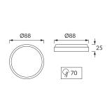 Oprawa dekoracyjna SMD LED HL563L 3W WHITE 6400K 02809 IDEUS
