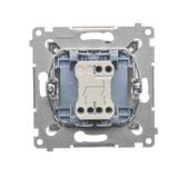 Simon 54 Łącznik świecznikowy do wersji IP44 10A 250V szybkozłączka srebrny mat *Posiada wkładkę uszczelniającą pod klawisze DU1W DW5B.01/43 KONTAKT