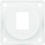 BERKER Integro Flow Płytka nośna pojedyncza do gniazd modularnych AMP biały 945572509 HAGER