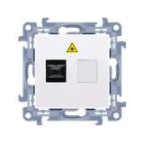 Simon 10 Gniazdo światłowodowe / optyczne pojedyncze SC/APC biały