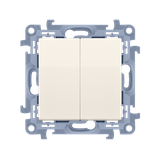 Simon 10 Podwójny przycisk 10A z. śrub. krem