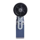 Łącznik w obudowie metalowej, 1NC+1NO, dźwignia regulowana z rolką gumową