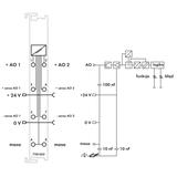 moduł 2AO 0/4-20mA / 6-18V DC 16bit WAGO