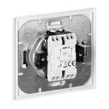Łącznik podtynkowy świecznikowy Luna, 10A, 250V, WP-2L, srebrny