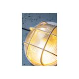 OPRAWA KANAŁOWA IBIZA, OKRĄGŁA Z KRATKĄ, MAX. 60W, E27, KORPUS BIAŁY ABS, KLOSZ SZKLANY, IP44