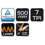 Piła płatnica 500 mm, 7 TPI